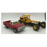Tonka Grader and Chevrolet Pickup Toy Lot