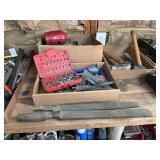 Assorted Tool Lot Featuring Bit Set, Files, and Square