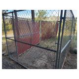 Chain Link Outdoor Dog Kennel with Privacy Slats
