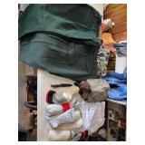 Assorted Outdoor Clothing, Wool Pants, Socks, and Hand Warmers Lot
