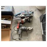 Assorted Power Tools including Ryobi Belt Sander, Drill, and Shear
