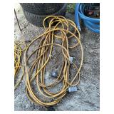 Heavy Duty Yellow Power Cord with Multiple Junction Boxes
