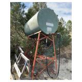 Elevated Fuel Storage Tank with Stand and Hose