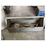 Metal Tool Box Containing Hand Tools and Accessories