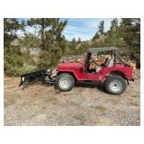 Willys CJ Four-Wheel Drive Utility Vehicle with Snowplow Mount and Winch