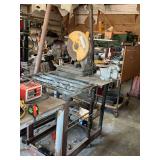 Dewalt Chop Saw, Olympia 4-Inch Bench Vise, and Heavy Duty Work Table