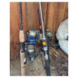 Collection of Fishing Rods and Spinning Reels