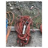 Assorted Extension Cords with Power Strip
