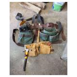 Custom LeatherCraft Tool Belts and Pouches Lot