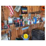 Assorted Automotive Fluids, Cleaners, and Workshop Supplies