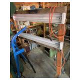 Shop-Made Wooden Stand with Dual Fluorescent Light Fixtures