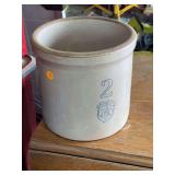 Uhl Pottery Co. Number 2 Stoneware Crock