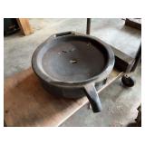 Black Plastic Automotive Oil Drain Pan with Spout and Handle