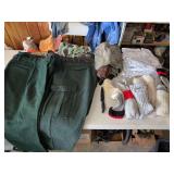 Assorted Outdoor Clothing, Wool Pants, Socks, and Hand Warmers Lot