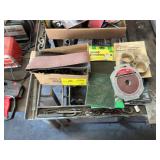 Assorted Hardware, Abrasives, Flat Washers, and Saw Blade Lot