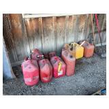 Assorted Plastic Fuel Containers