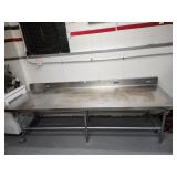 Stainless steel work table 106' x 41' x 35' tall