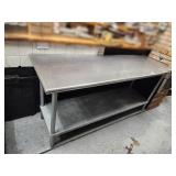 Stainless steel table with can opener 6' x 2' x...