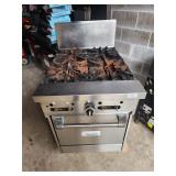 Garland Gas Four-Burner Stove And Oven, 24'