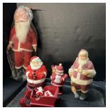 Vintage Christmas Santa Light & Bank.
