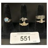 Sterling Silver Rings.