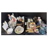 Vintage Porcelain Figures, Glassware, Sea Shells.