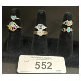 Sterling Silver Rings.;