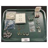 Sterling Silver Bracelet, Necklace, Earrings.