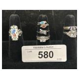 Sterling Silver Gemstone Rings.