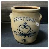 Blue Decorated Frystown Stoneware.