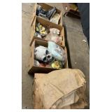 Burlap, Halloween Masks, Easter Ceramics.