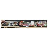 3 Trays Vintage Christmas Ornaments.
