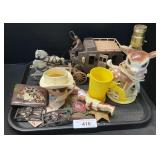 Western & Davy Crockett Toys, Ceramic Fawn Lamp.