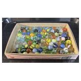 Assorted Glass Swirl Marbles.
