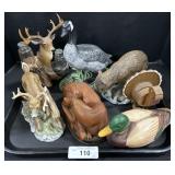 Duck & Deer Figures, Trinket Boxes, Spice Shakers.