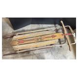 Wooden Flexible Flyer Sled.