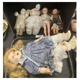 Composition, Fabric, Plastic, Porcelain Dolls.