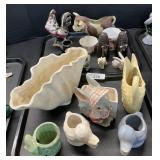 Haeger Shell Vase, Glazed Ceramic Ware.