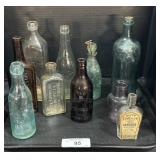 Vintage Glass Advertising Bottles.