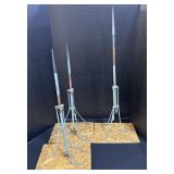 3 Vintage Lightening Rods.