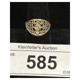 10K Gold Rose Ring.