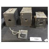 3 Ansco B-2 Cadet Box Cameras.