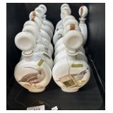 2 Trays Of field Bird Empty Decanters. wear from