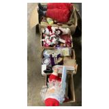 4 Box Lots, Stuffed Santa, Christmas.