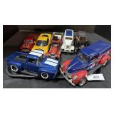 Car Shaped Coin Banks, Pepsi Truck, Race Cars.