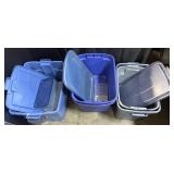 Various Plastic Totes And Containers.