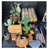 Decorated Easter Eggs, Cactus Figurines.