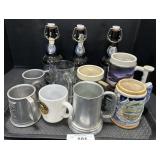 Metal & Ceramic Mugs, Glass Advertising Bottles.