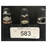 Sterling Silver Rings.