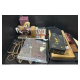 Horse Bits, Ice Skates, Wallets, Wooden Decor.